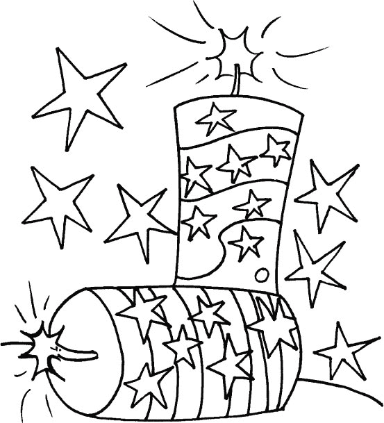 Download 4th of July firecrackers - Free Printable Coloring Pages