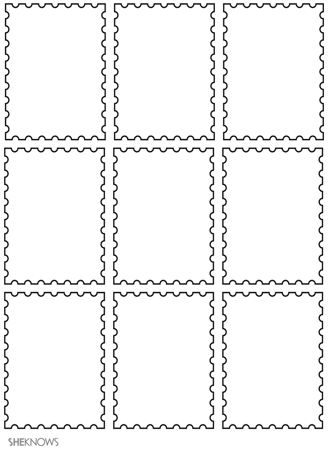 Postage stamps - Free Printable Coloring Pages