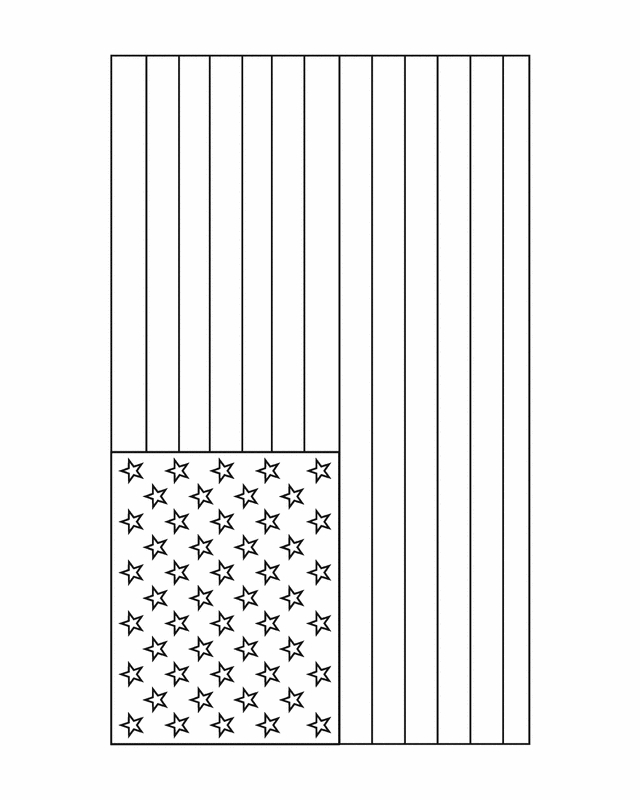 american flag coloring template