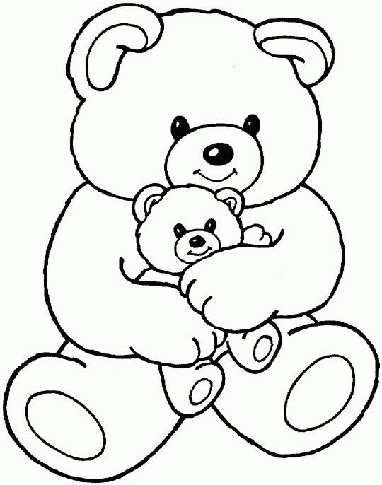 Mother Bear Baby Bear Coloring Pages 1