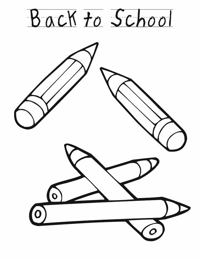 Download Back to schoool pencils - Free Printable Coloring Pages