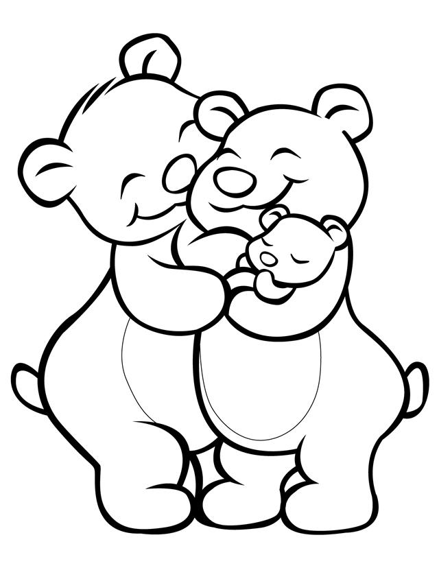 Gambar Bear Family Free Printable Coloring Pages Graduation Di Rebanas 