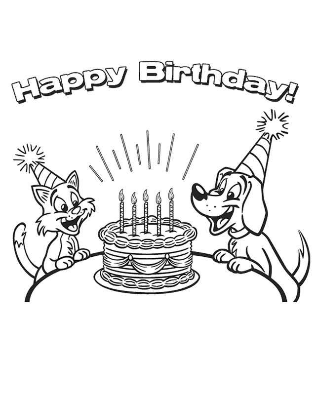  Printable Birthday Coloring Pages 3