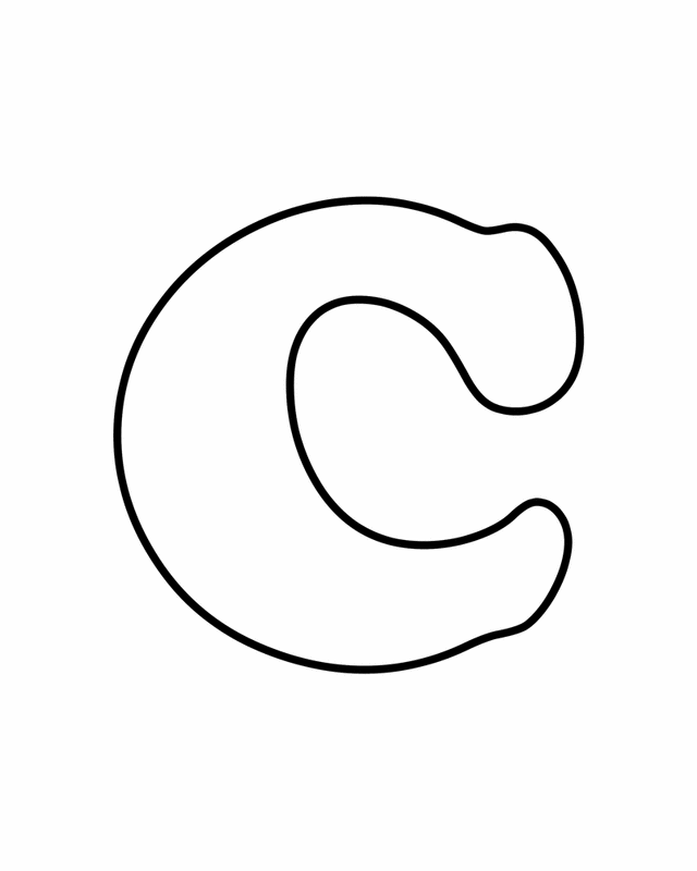 Letter C  Free Printable Coloring Pages