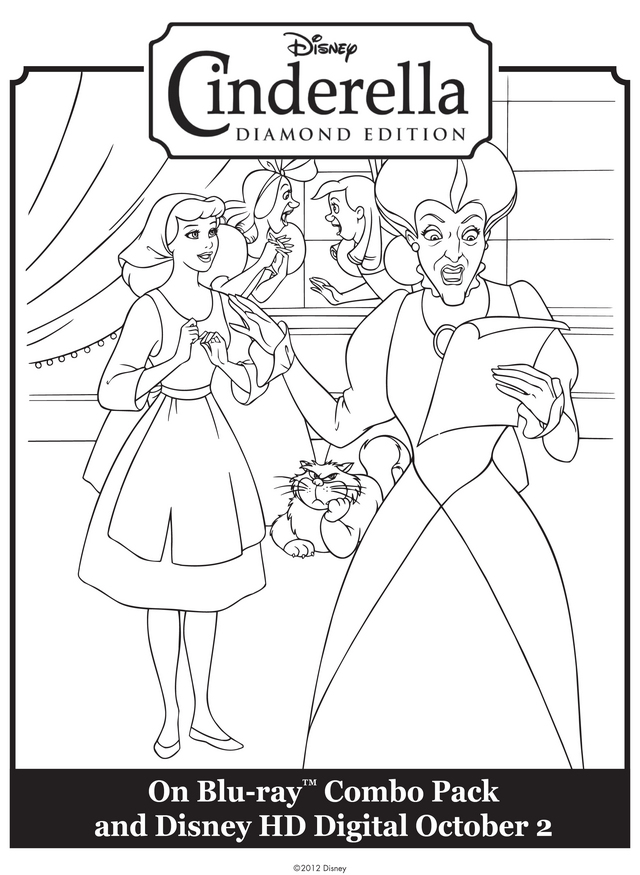 Cinderella The Stepmother And The Stepsisters Free Printable Coloring