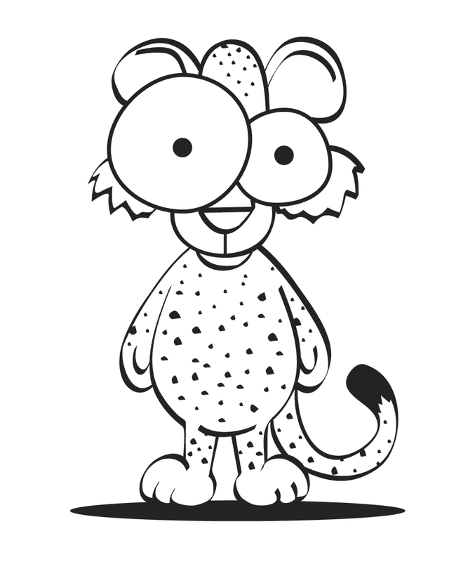 Download Crazy-eyed Cheetah - Free Printable Coloring Pages