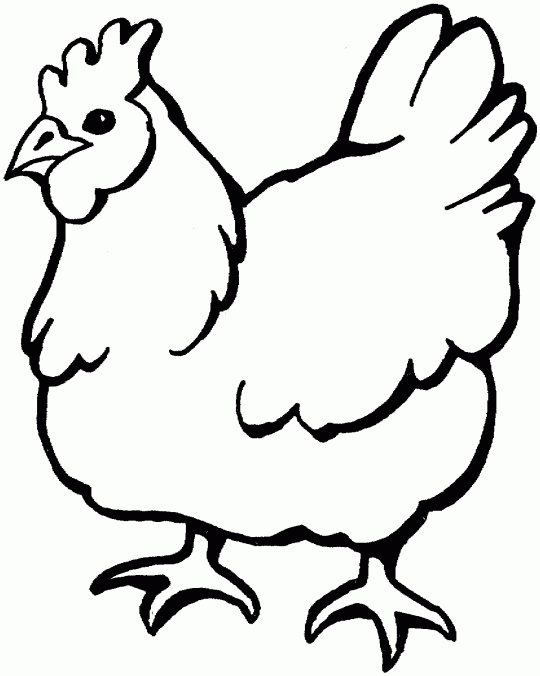 Rooster/chicken - Free Printable Coloring Pages