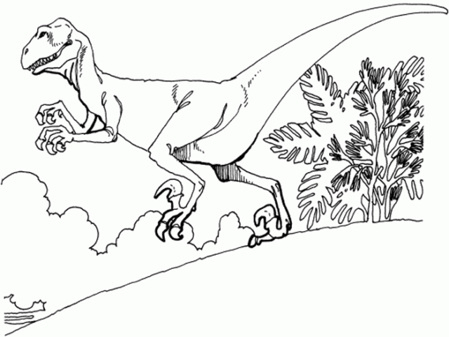 Dinosaur: Deinonychus - Free Printable Coloring Pages