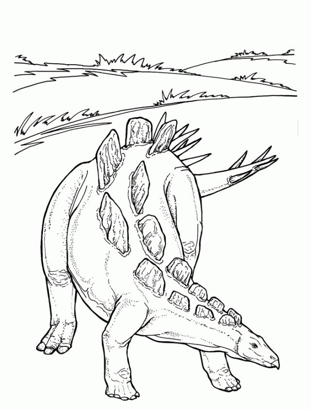 Dinosaur: Wuerhosaurus - Free Printable Coloring Pages