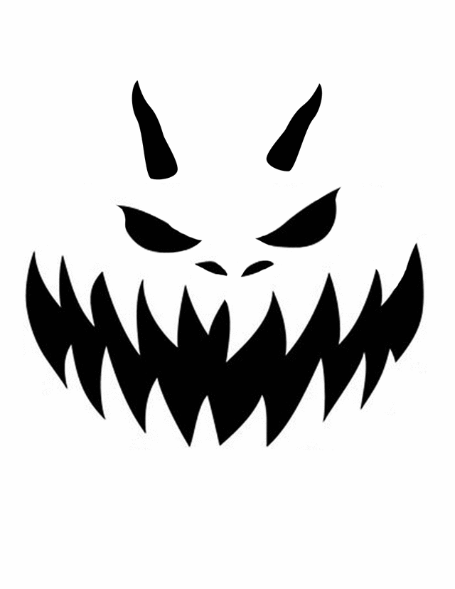 Devil Pumpkin - Free Printable Coloring Pages