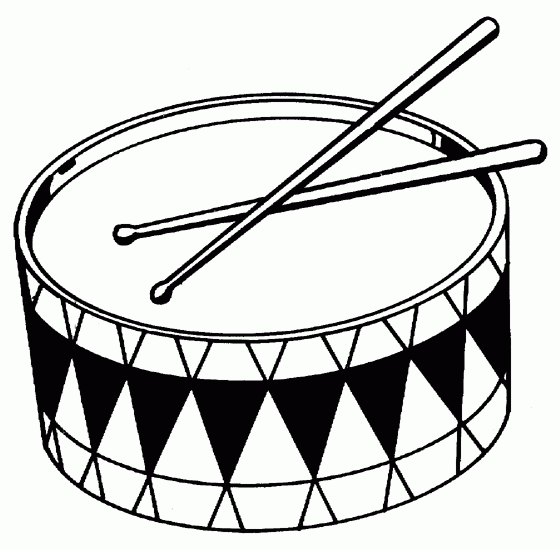 Toy drum - Free Printable Coloring Pages