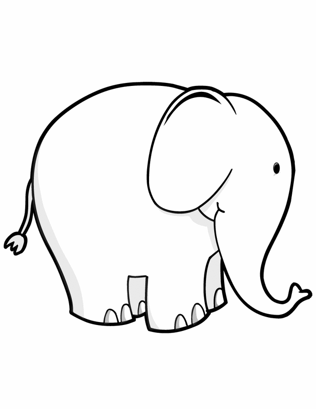 Elephant - Free Printable Coloring Pages