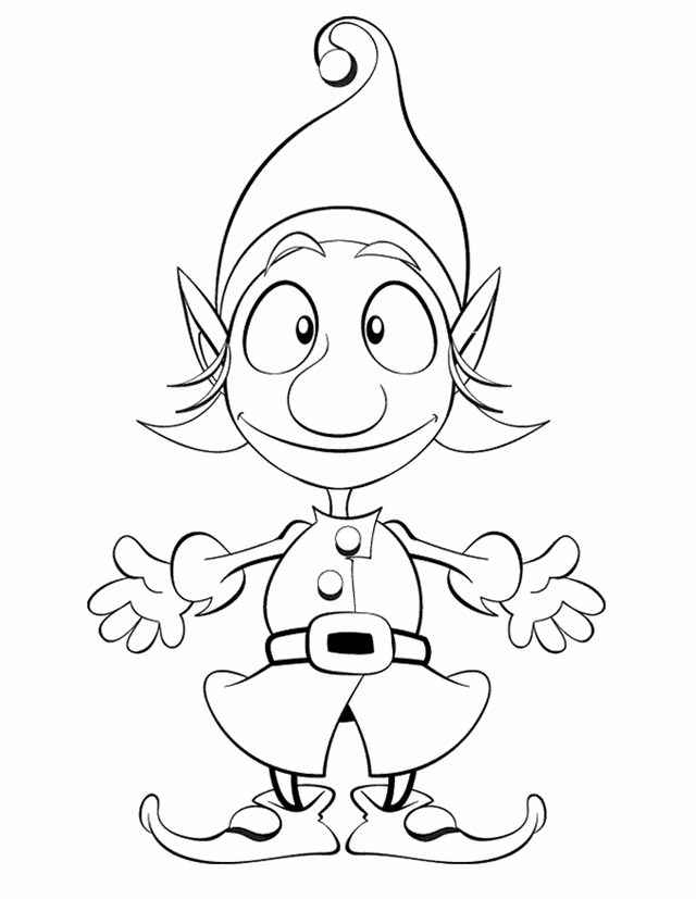 Printable Elf Coloring Pages - Printable Blank World