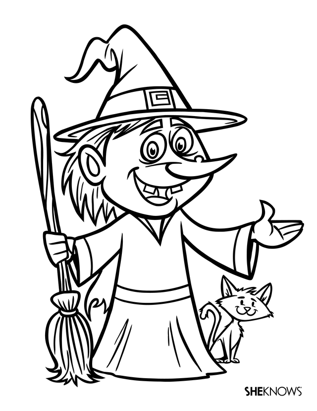Ugly Witch - Free Printable Coloring Pages