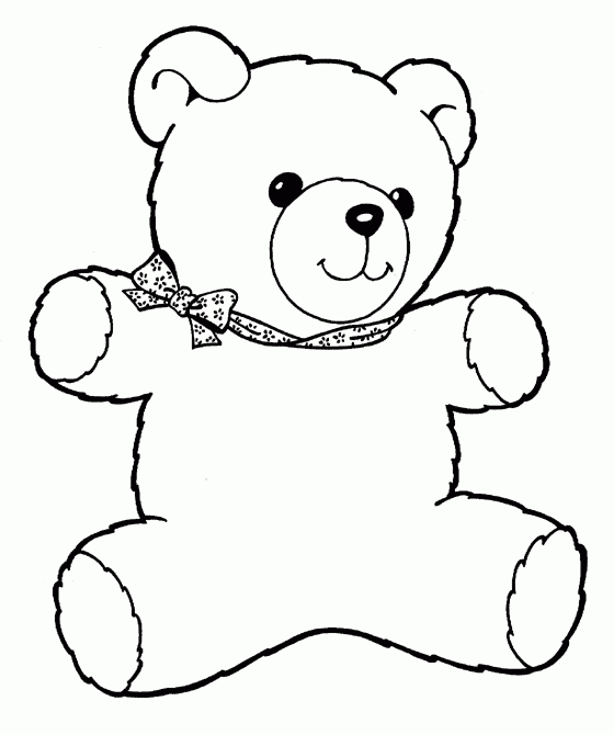baby girl teddy bear coloring pages - photo #14