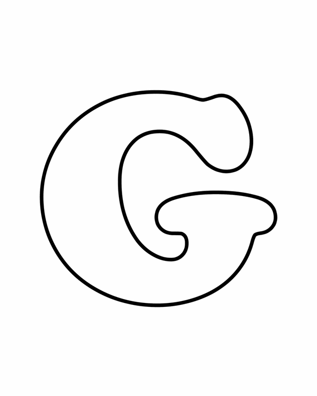 Printable letters: Letters for coloring: G