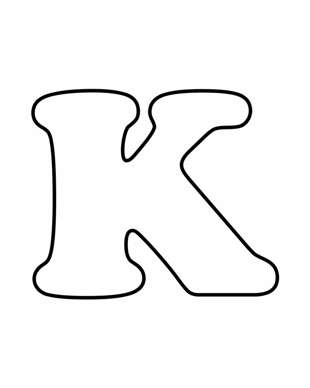 Letter K Free Printable Coloring Pages Colouring In Templates Large