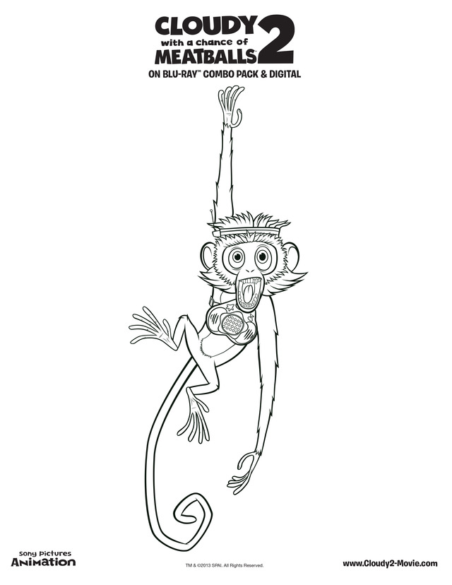 Monkey - Free Printable Coloring Pages