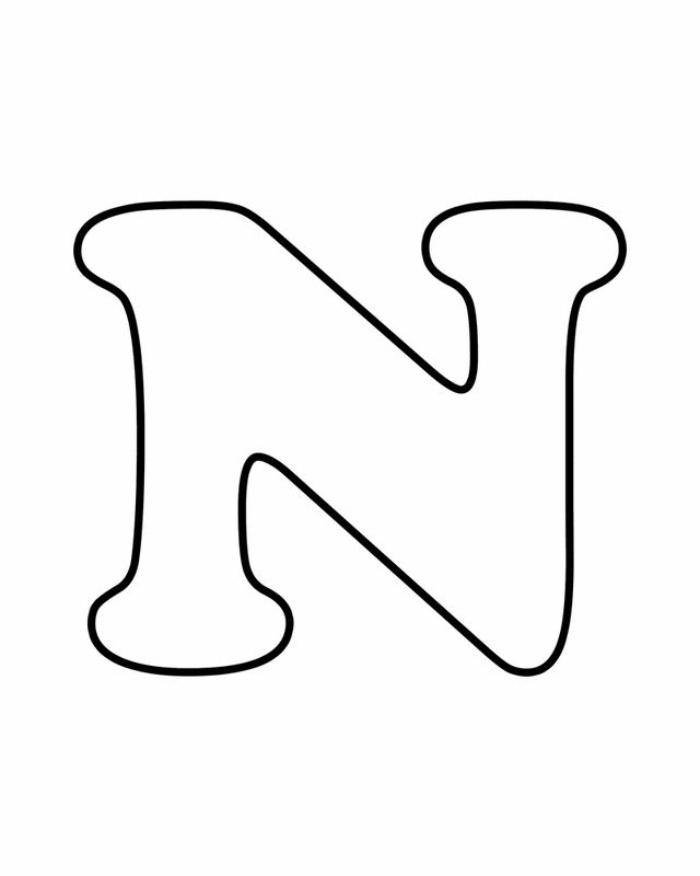 Letter N - Free Printable Coloring Pages