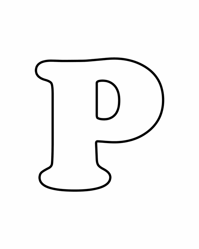 Letter P Free Printable Coloring Pages