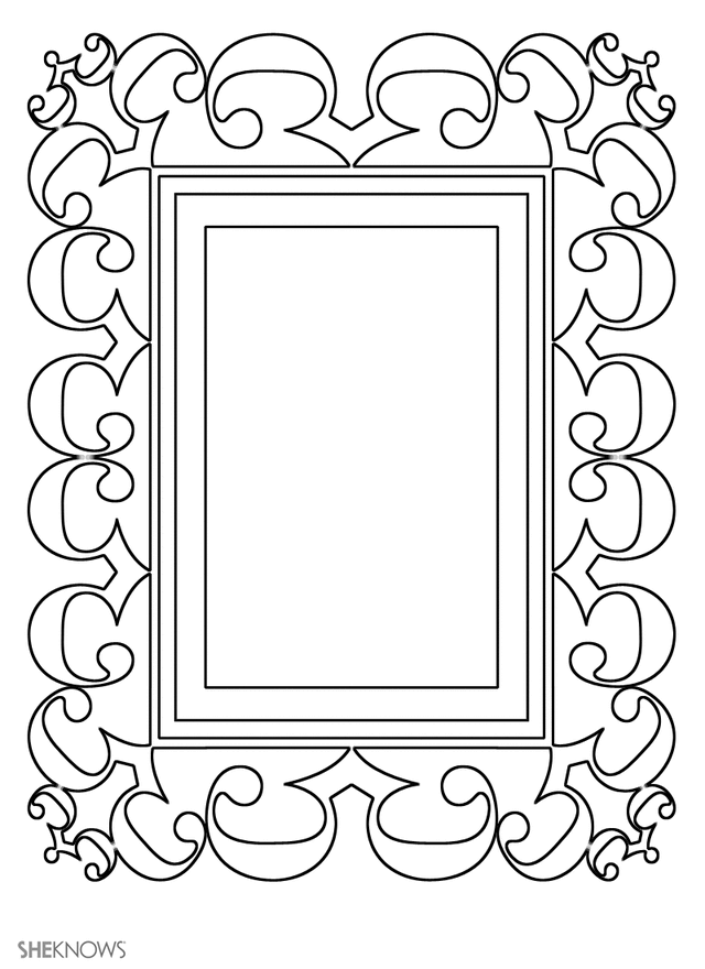 Picture frame Free Printable Coloring Pages