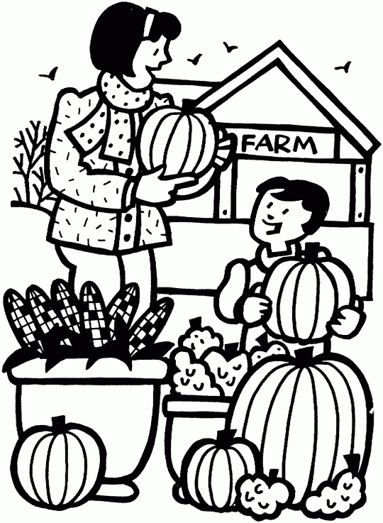 At The Pumpkin Farm Free Printable Coloring Pages