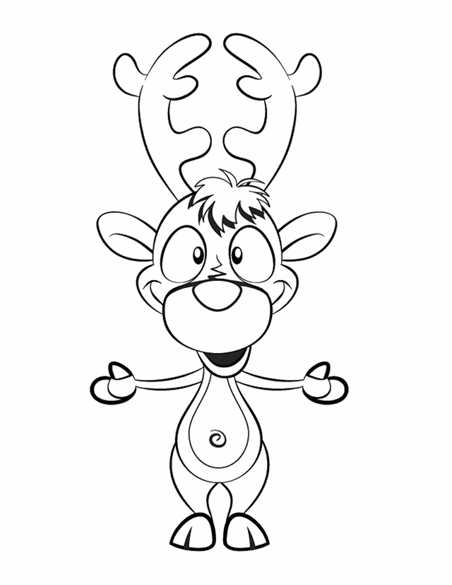 Coloring Pages Of Reindeer Free 6