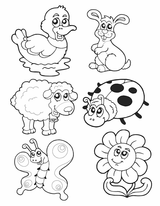 Spring Animals   Free Printable Coloring Pages