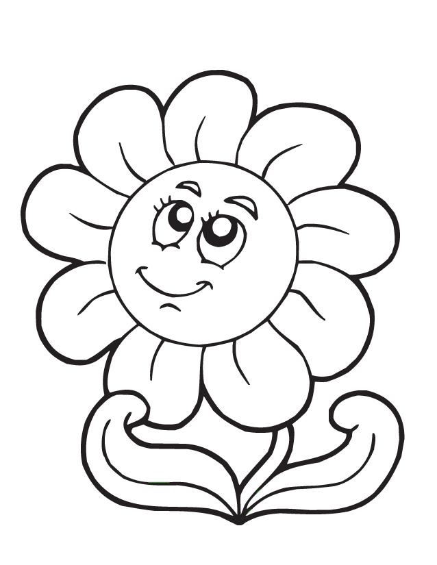  Cartoon Flower Coloring Pages 3
