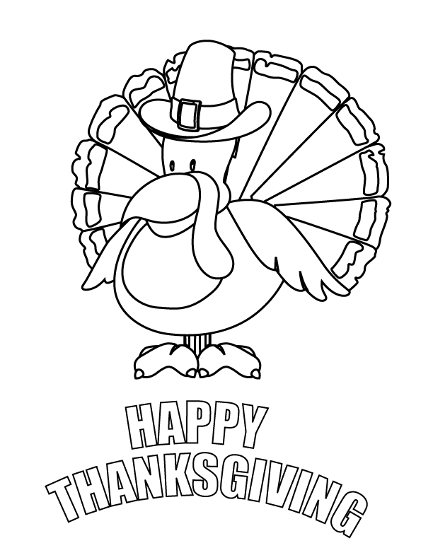 Download Happy Thanksgiving - Free Printable Coloring Pages