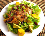 Chicken and Shrimp Salad with Fresh Mango Dressing