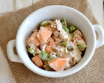 Zesty citrus melon chicken salad