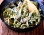 Chicken with Spinach Fettuccini