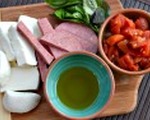 White wine and basil marinated antipasto