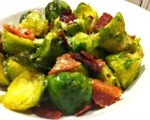 Roasted bacon & garlic Brussels sprouts