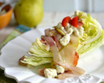 Wedge salad with crispy bacon and Gorgonzola cream